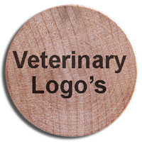 wooden nickels with veterinary logos