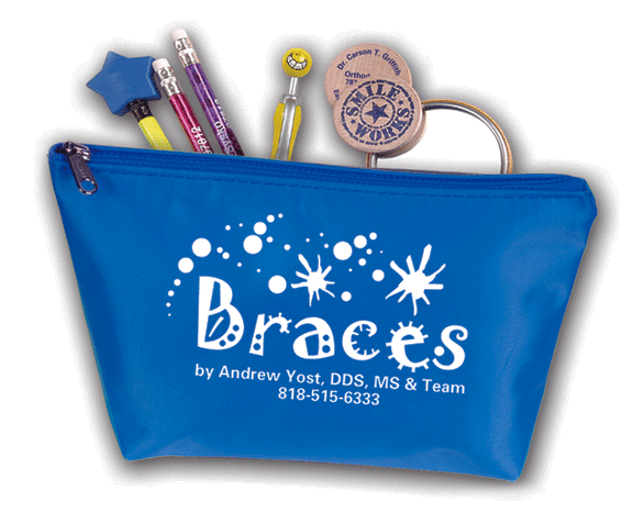 Orthodontic bag with gussets