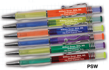 Colorful, soft grip pens